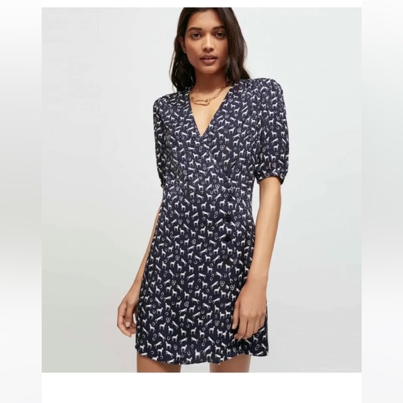 Maje Dresses Nwt Maje Rampa Equestrian Horse Print Wrap Dress Size